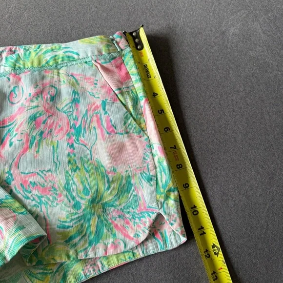Lilly Pulitzer NWT 4" Adie Shorts Seasalt Blue On Parade - Picture 5 of 7